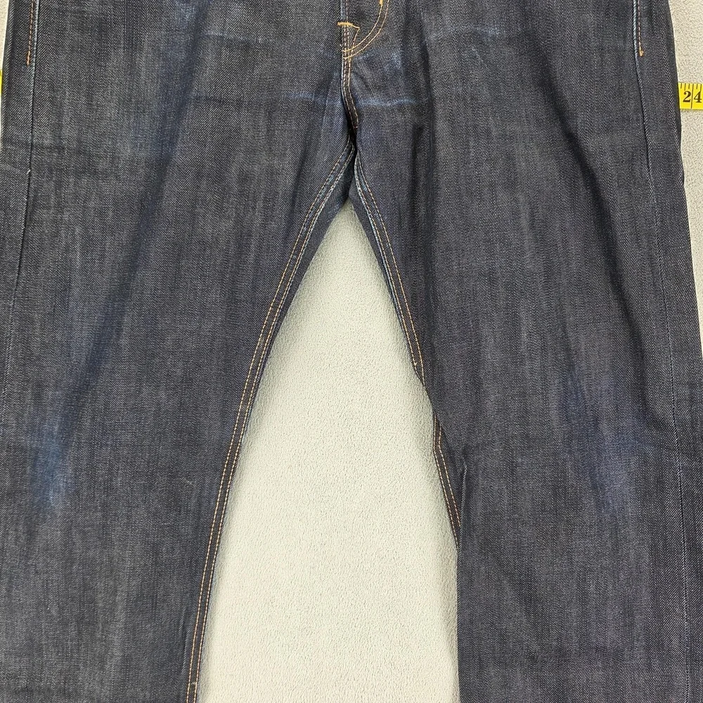 Edwin Jeans Mens Blue Selvedge SK505E Zip Made in Japan Altered Hem Fits 34x28